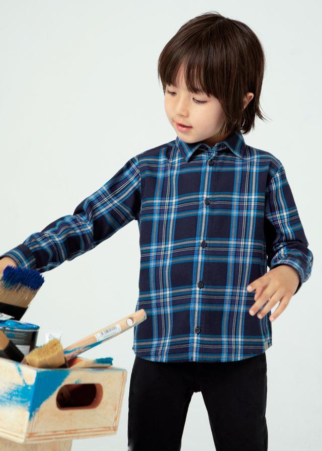 tiamia Camisa m/l cuadros niño Liquidación