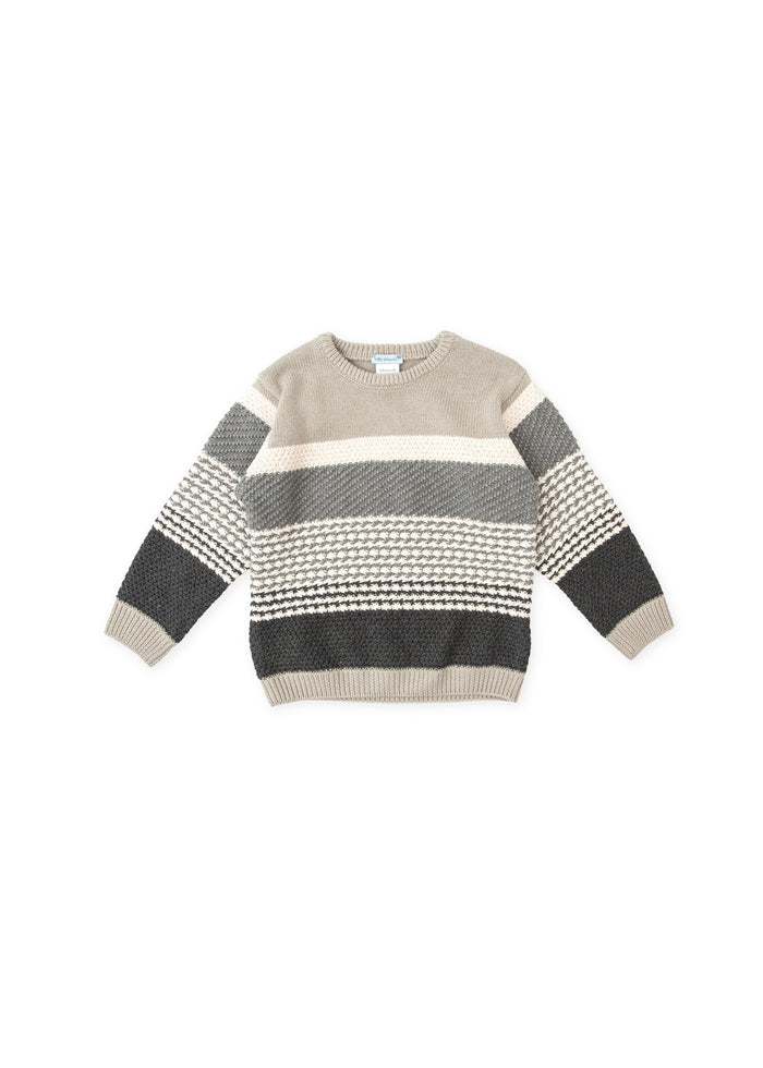 tiamia Jersey tricot rayas gris niño Libre de impuestos