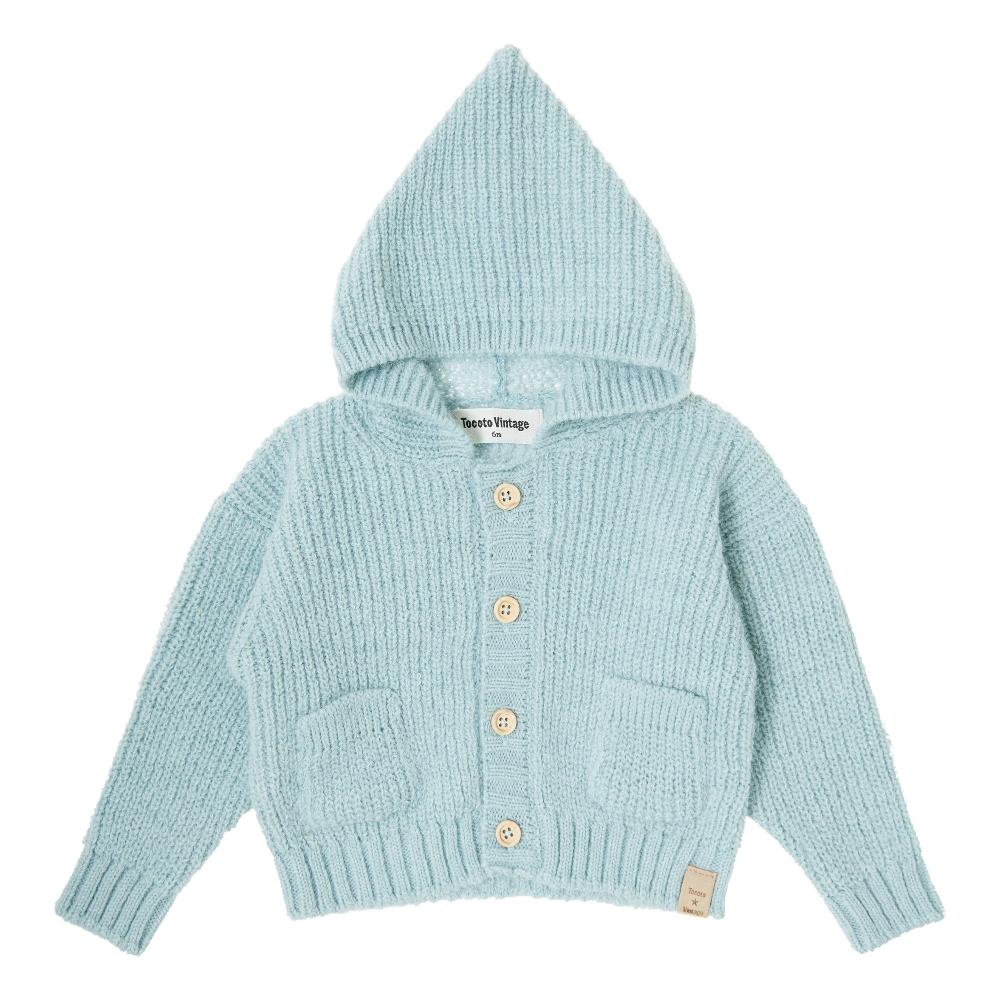 tocoto vintage CARDIGAN BEBE CON CAPUCHA