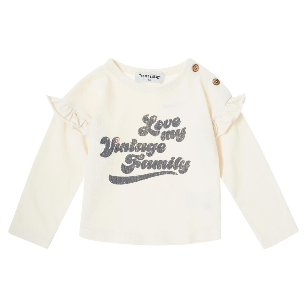 tocoto vintage CAMISETA NIÑA " LOVE MY VINTAGE FAMILY"