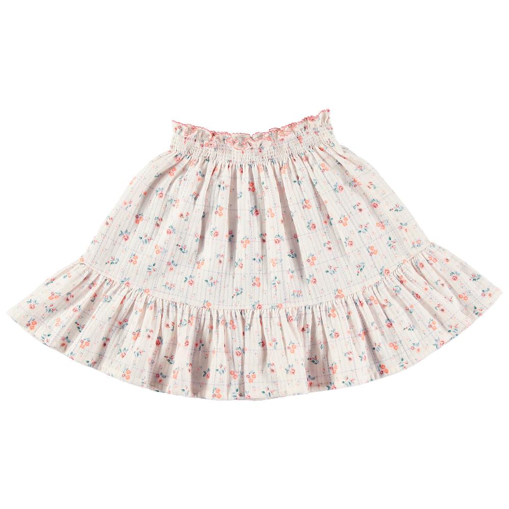 tocoto vintage FALDA CORTA CUADROS FLORES