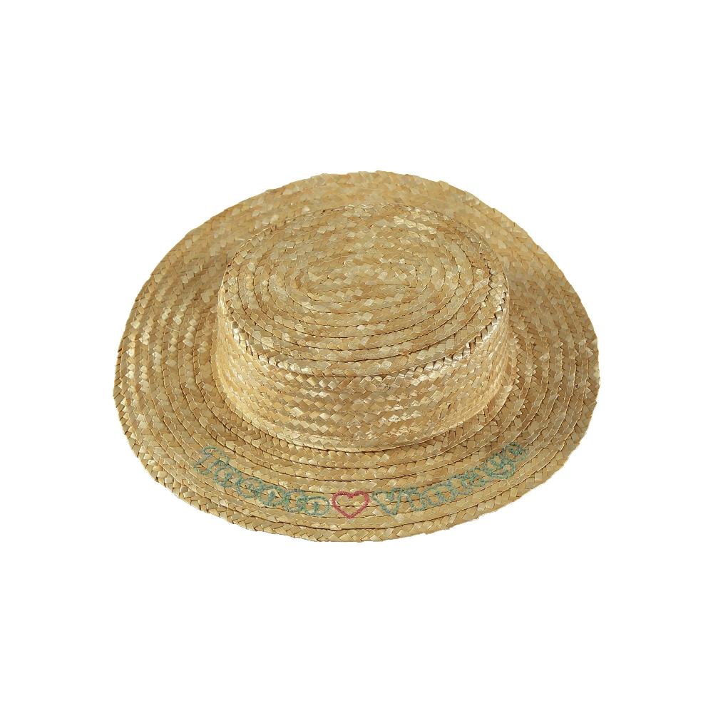 tocoto vintage GORRO ESTILO CANOTIER DE PAJA BORDADO TOCOTO VINTAGE
