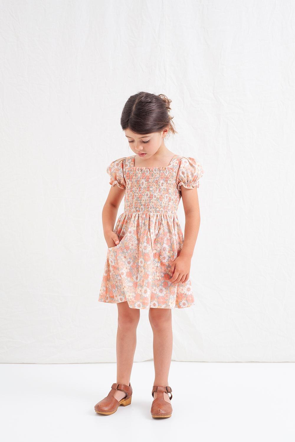 tocoto vintage VESTIDO NIÑA NIDO ABEJA FLORES