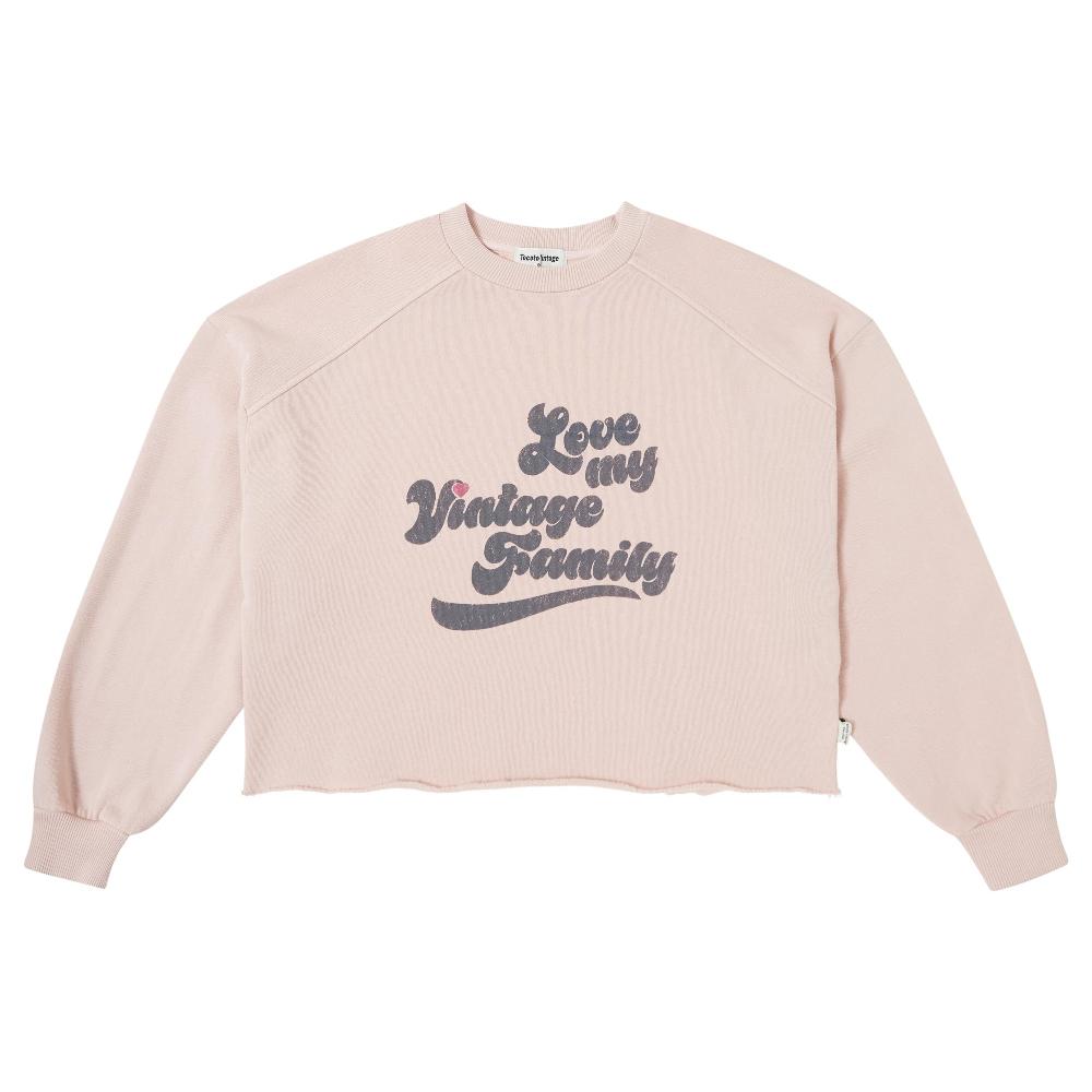 tocoto vintage SUDADERA NIÑA " LOVE MY VINTAGE FAMILY"
