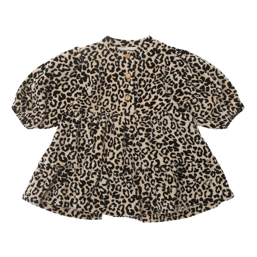 tocoto vintage Vestido terciopelo animal print bebé