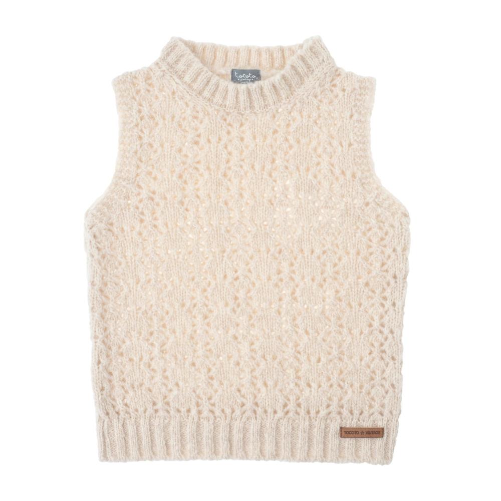 tocoto vintage CHALECO TRICOT CALADO