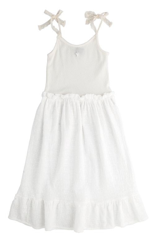 tocoto vintage SWISS EMBROIDERY KID MIDI DRESS