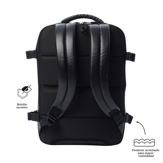 totto Mochila Grow - Black Precio ultrabajo
