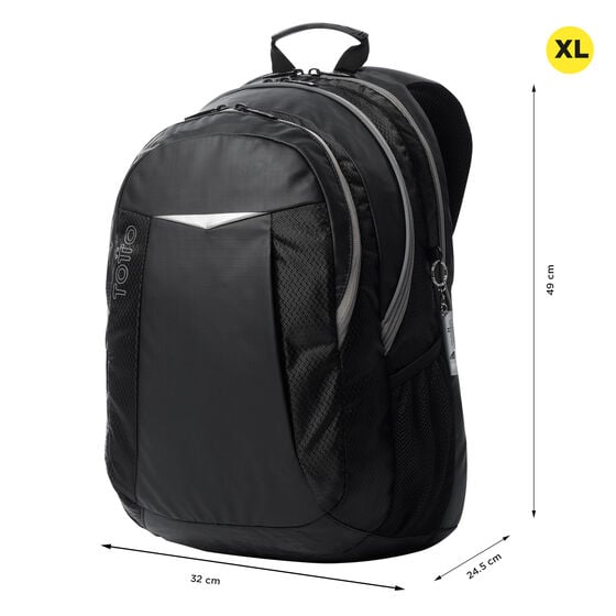 totto Mochila Teck - Negro Ventas relámpago