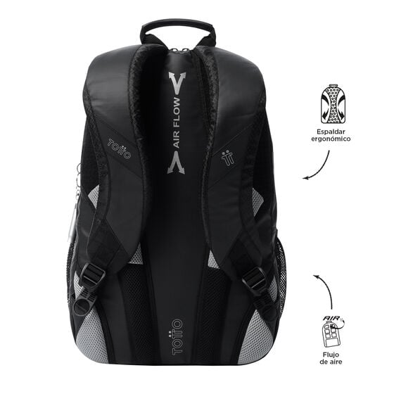 totto Mochila Teck - Negro Ventas relámpago
