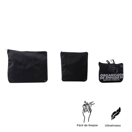 totto Organizador de viaje Packing Cube X6 - Negro ÚLTIMAS EDICIONES