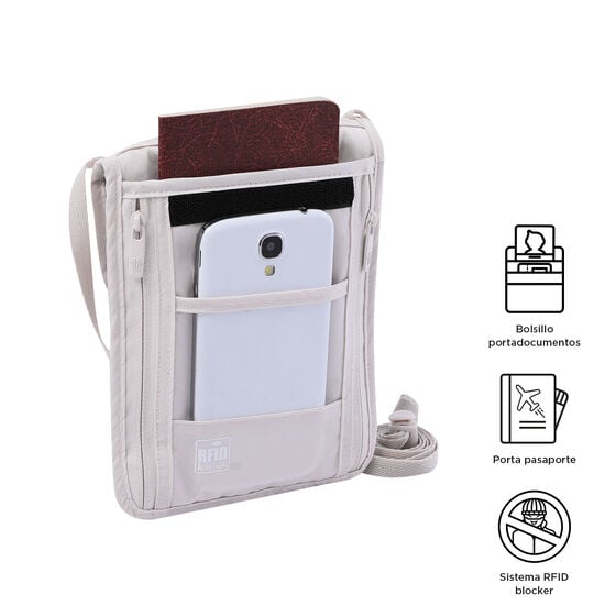 totto Porta Pasaporte Hang - White Sand Oferta especial de fábrica
