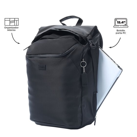 totto Mochila Chicago - Negro Descuento
