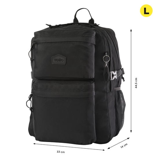 totto Mochila Molyk - Negro Promoción por tiempo limitado
