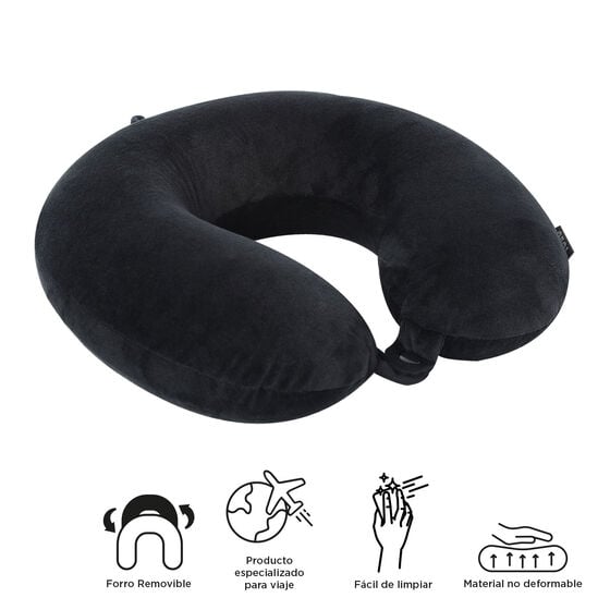 totto Almohada de viaje Pylot - Negro Libre de impuestos