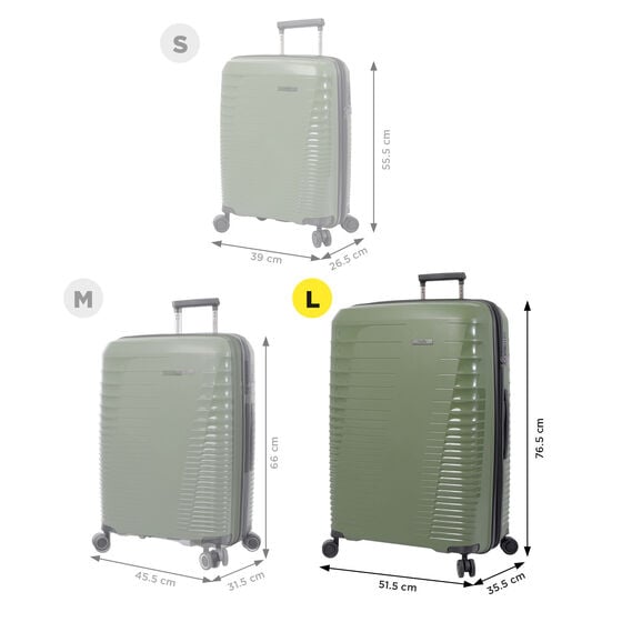totto Maleta Traveler L - Verde Limitado a 3 días