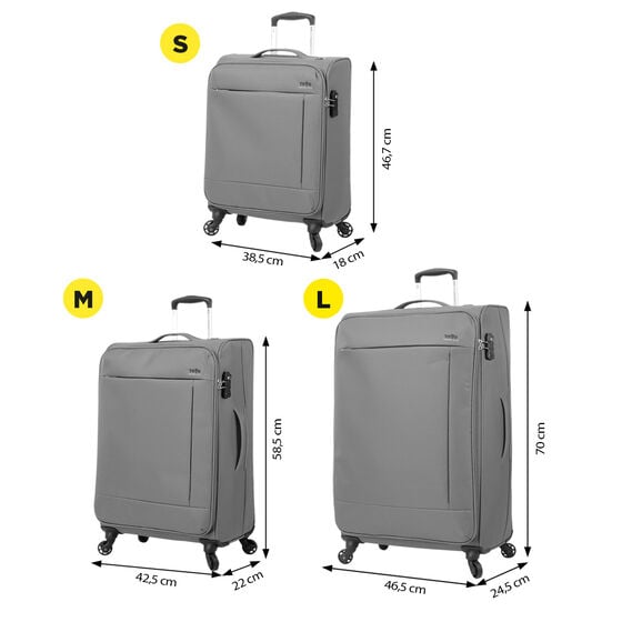 totto Juego de maletas Travel Lite - Morado Outlet