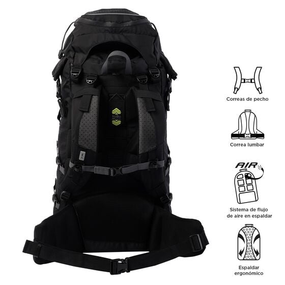totto Mochila Summit 75 - Negro Ventas relámpago