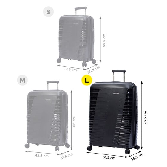 totto Maleta Traveler L - Negro Precios de Black Friday