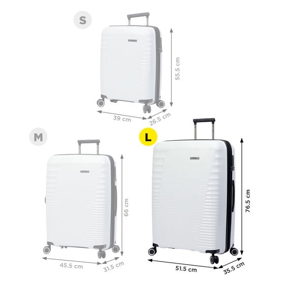 totto Maleta Traveler L - Blanco Libre de impuestos