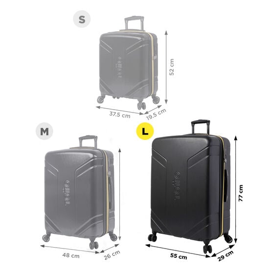 totto Maleta Yakana L - Negro Descuento por venta flash