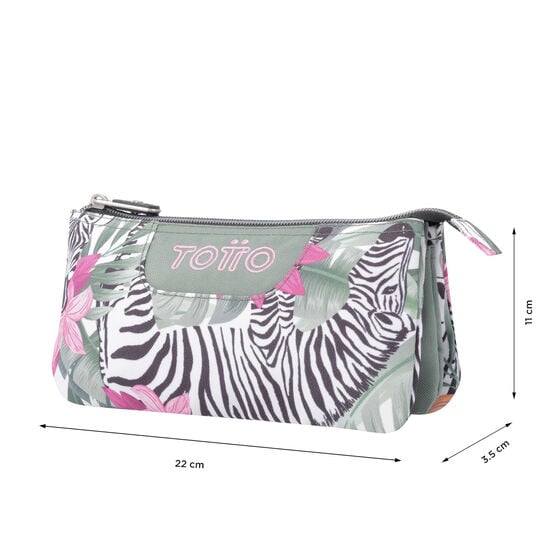 totto Estuche Tablero - Tropical Cebras Grandes ahorros