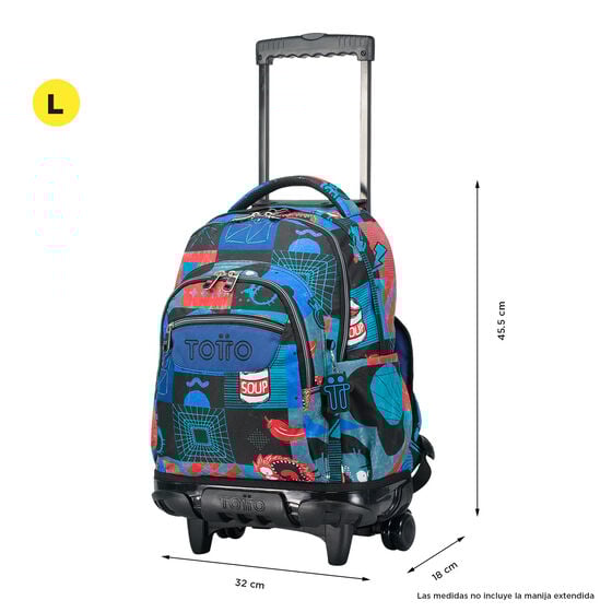 totto Mochila Renglones - Cyber Monstruos Ofertas