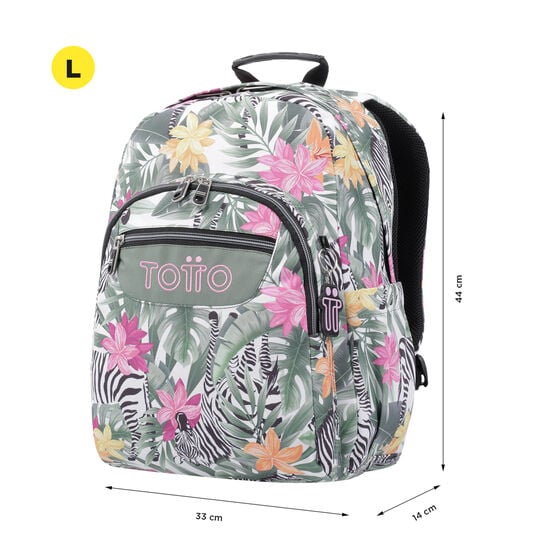 totto Mochila Acuarela - Tropical cebras Rebajas de fin de temporada
