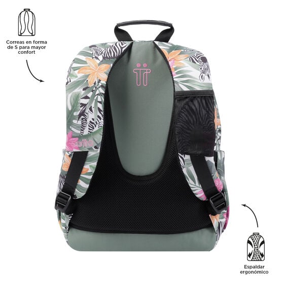 totto Mochila Acuarela - Tropical cebras Rebajas de fin de temporada