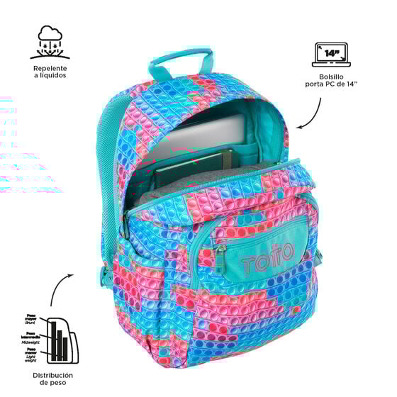 totto Mochila Acuareles - Pupit Rebajas de fábrica