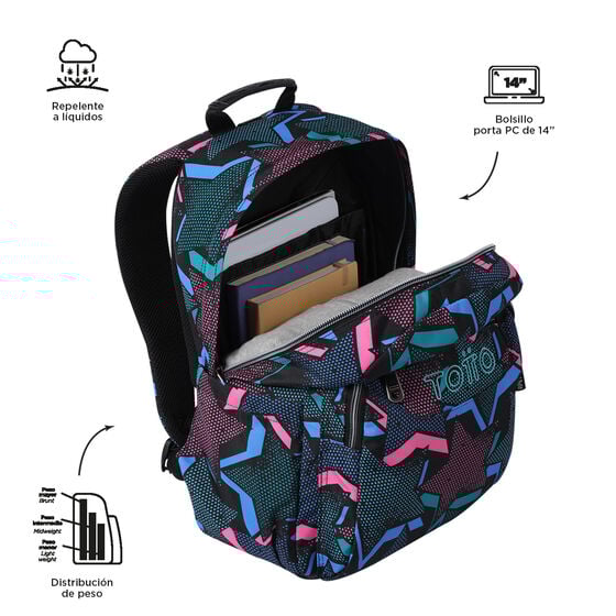 totto Mochila Acuareles - Lety Black Solo queda un día