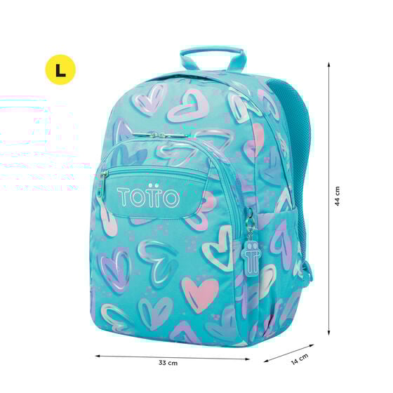 totto Mochila Acuareles - Corazones pintados Oferta exclusiva