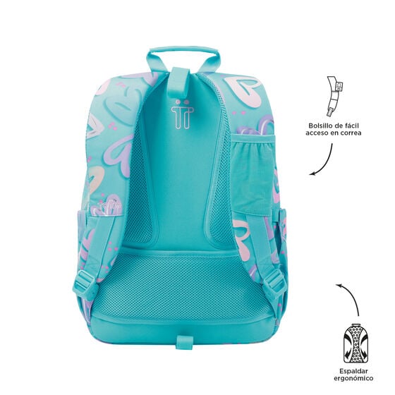 totto Mochila Acuareles - Corazones pintados Oferta exclusiva