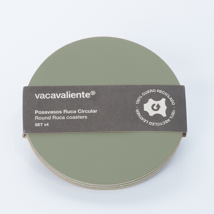 vacavaliente | Posavasos x4 Ruca Circular Sage Green Outlet online