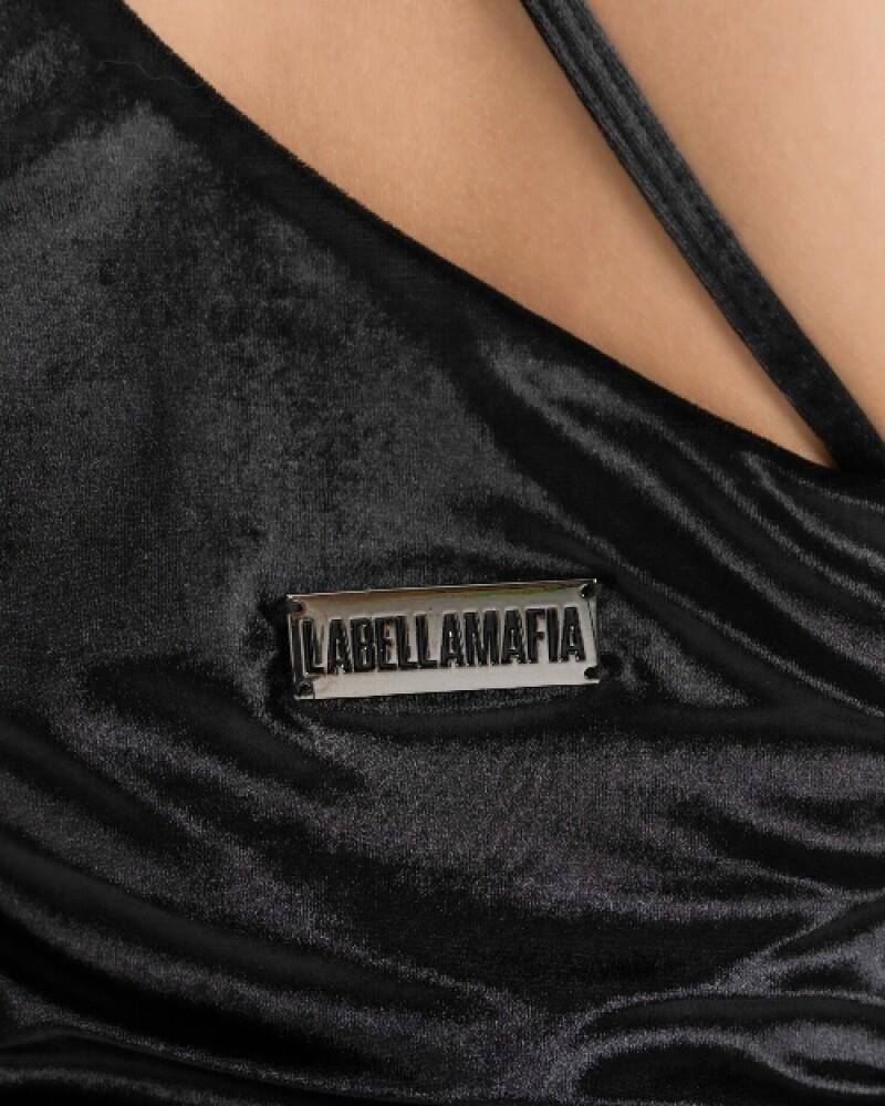 viceversa MUSCULOSA COLOR NEGRO SATINADO Tienda de fábrica