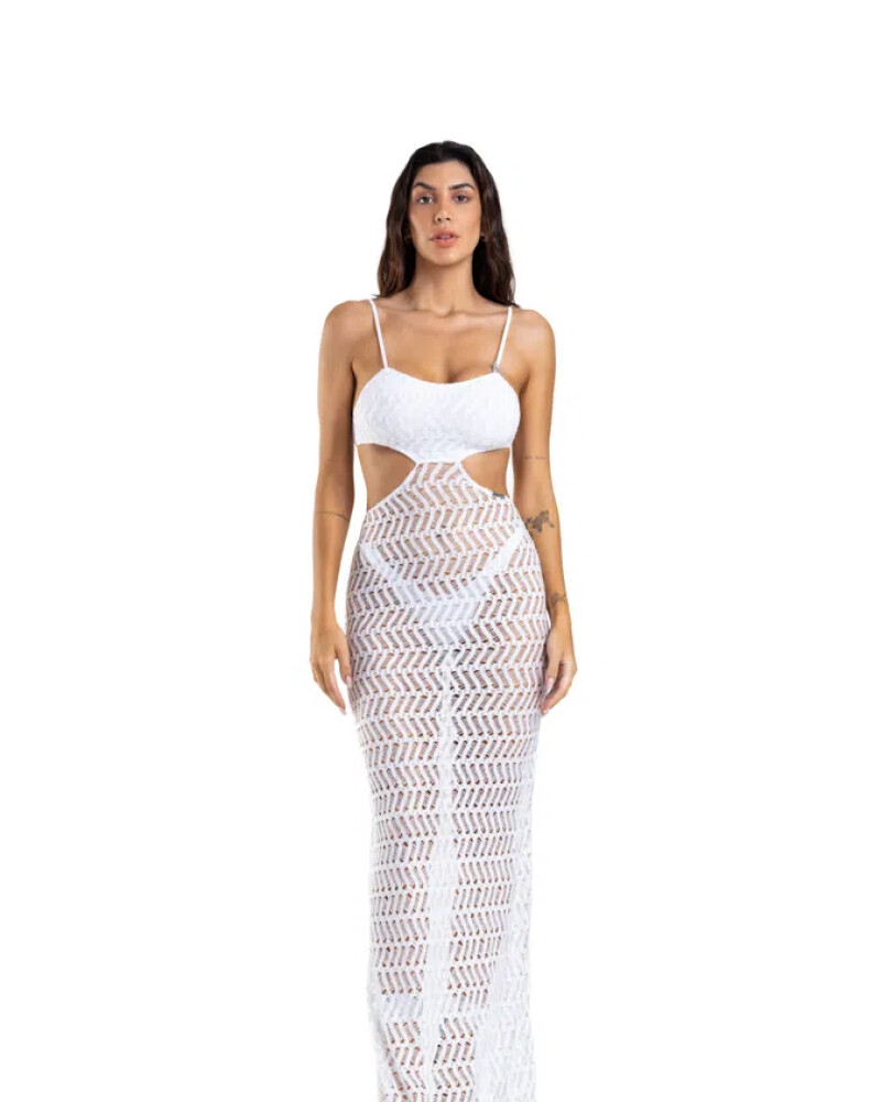 viceversa VESTIDO COLOR BLANCO BY LA BELLAMAFIA