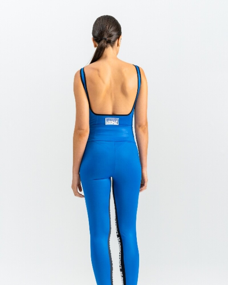 viceversa CALZA AZUL CON DETALLES NEGROS Venta caliente