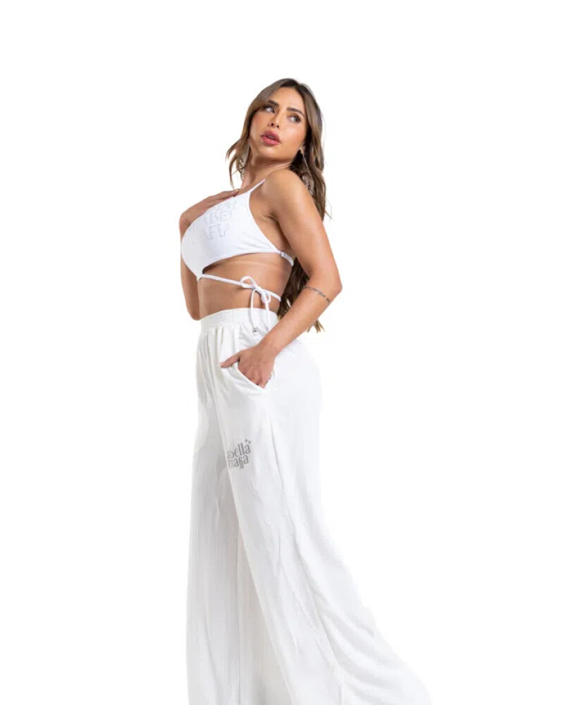 viceversa PANTALON COLOR BLANCO BY LA BELLAMAFIA Rebajas baratas
