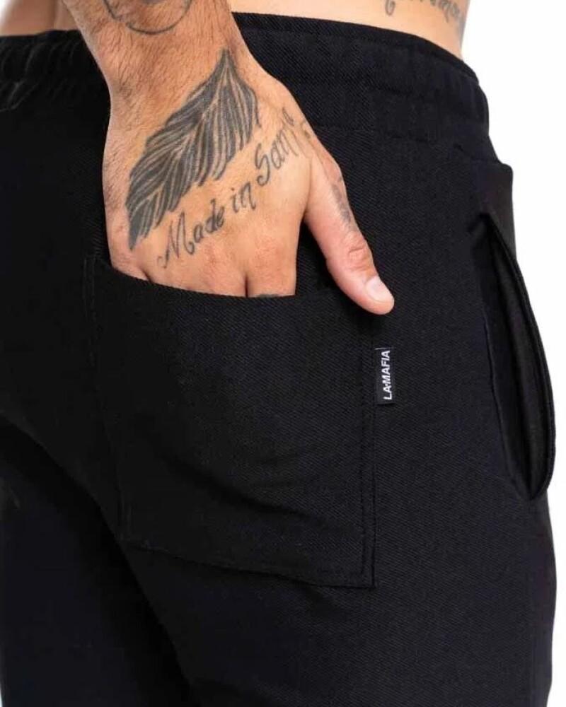 viceversa PANTALON COLOR NEGRO ELASTIZADO BY LA MAFIA Liquidación