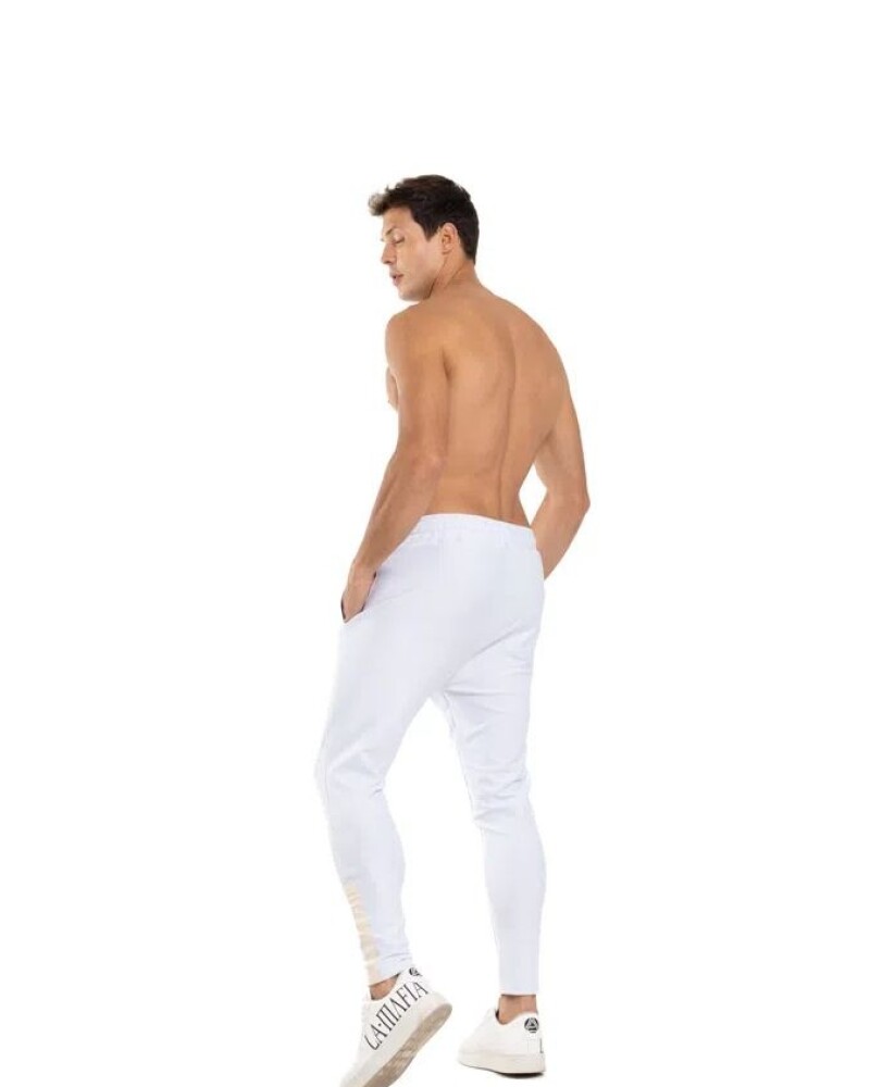 viceversa PANTALON COLOR BLANCO ELASTIZADO BY LA MAFIA Mejor oferta