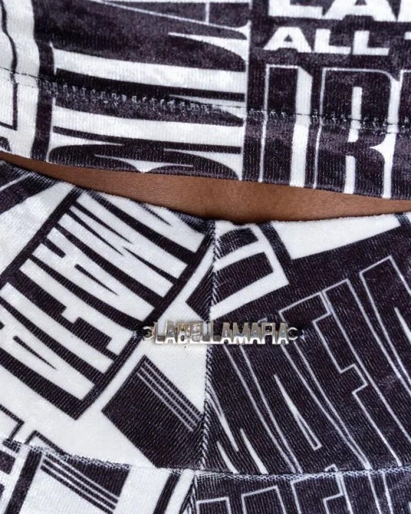 viceversa CONJUNTO TOP Y PANTALON ESTAMPADO BY LA BELLAMAFIA Oferta especial