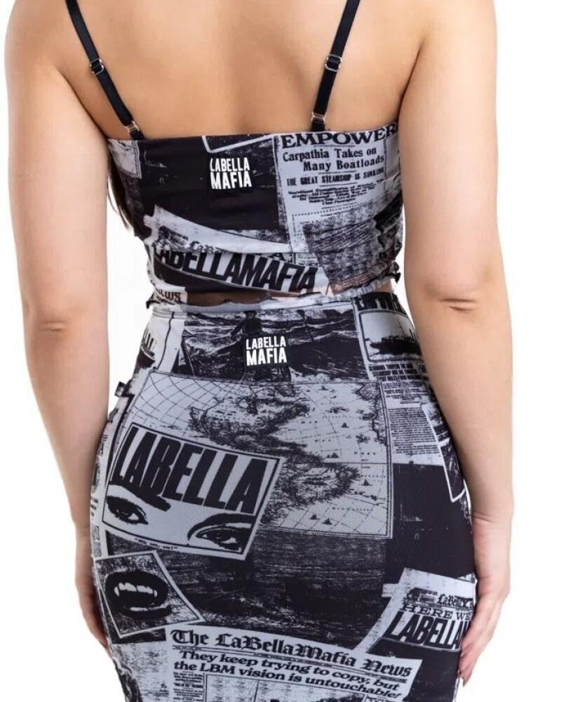 viceversa CONJUNTO TOP Y POLLERA ESTAMPADO LBM ÚLTIMAS EDICIONES