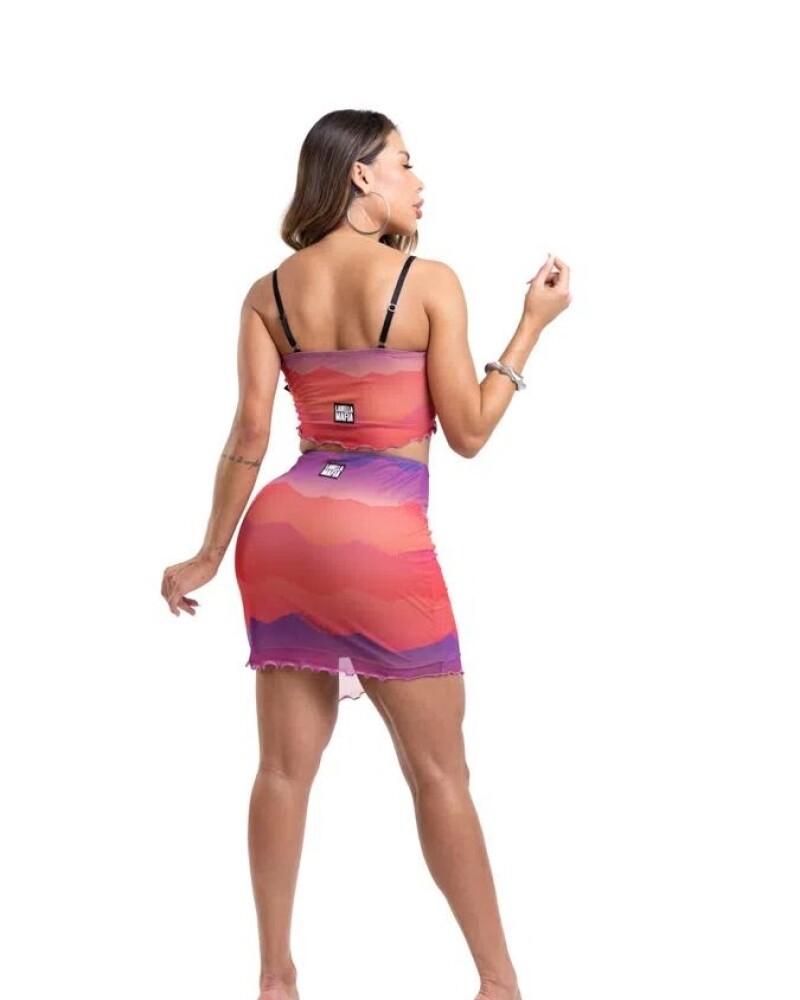 viceversa CONJUNTO TOP Y POLLERA COLOR ESTAMPA BY LABELLAMAFIA Últimos 2 días