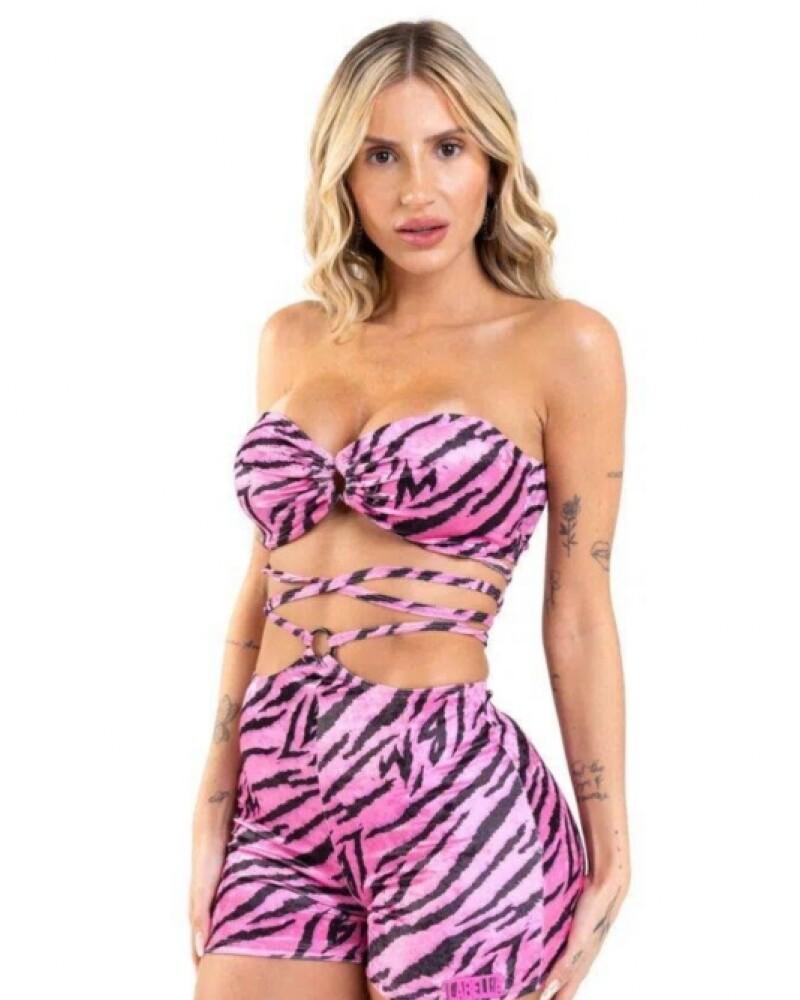 viceversa CONJUNTO TOP Y SHORT ESTAMPADO LABELLAMAFIA Promoción por tiempo limitado