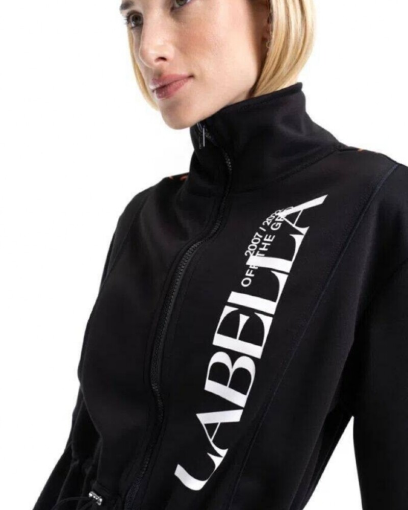 viceversa CHAQUETA NEGRA FUTURA CON ESTAMPA NARANJA Precios de Black Friday