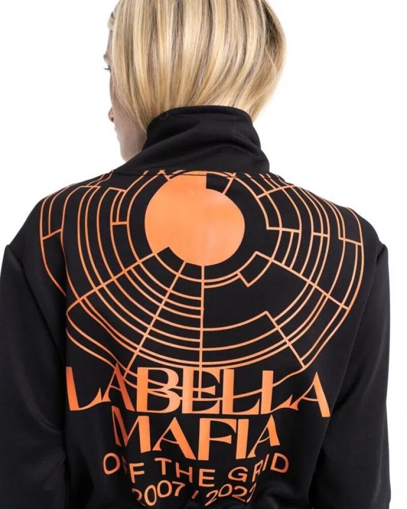viceversa CHAQUETA NEGRA FUTURA CON ESTAMPA NARANJA Precios de Black Friday