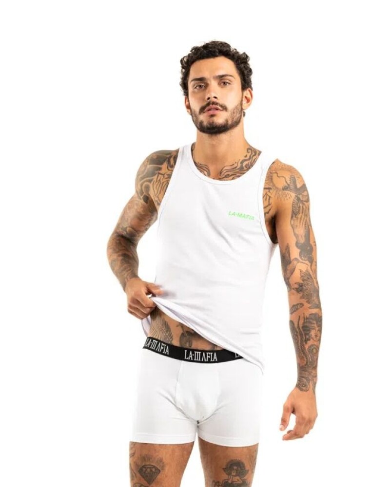viceversa CONJUNTO MUSCULOSA Y BóXER BLANCO Rebajas de fin de temporada