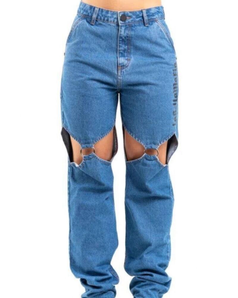 viceversa PANTALON COLOR JEAN BY LA BELLAMAFIA En oferta