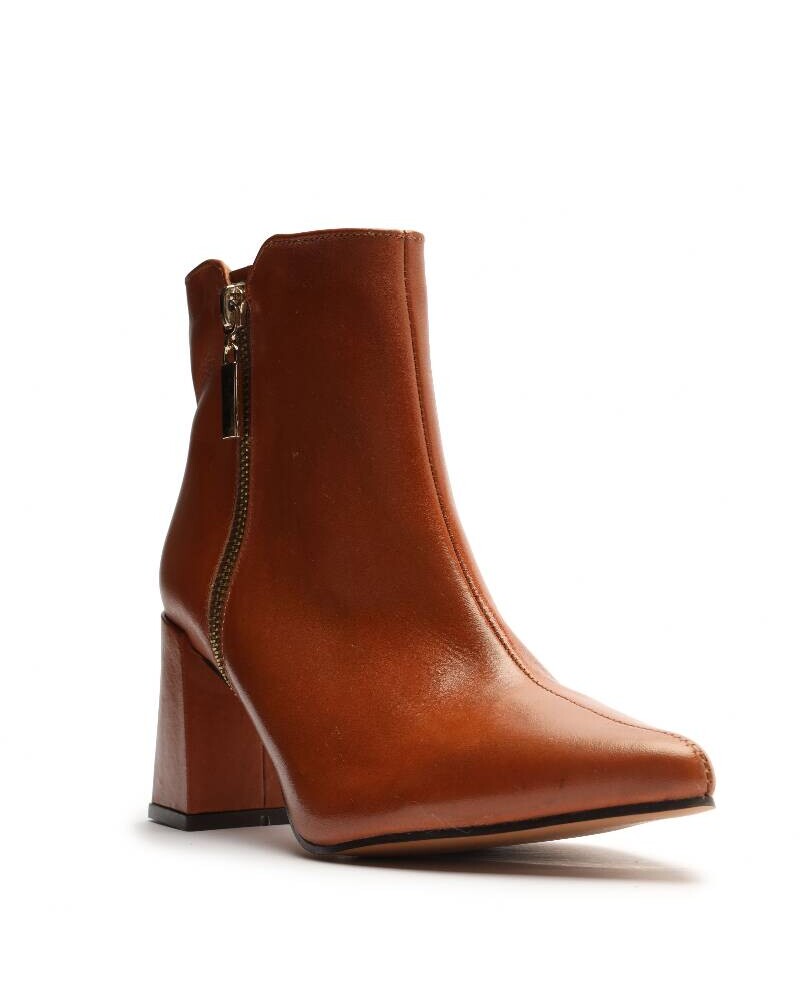 viceversa BOTA MARRON CORTA CLASICA CON CIERRE DORADO Rebajas online