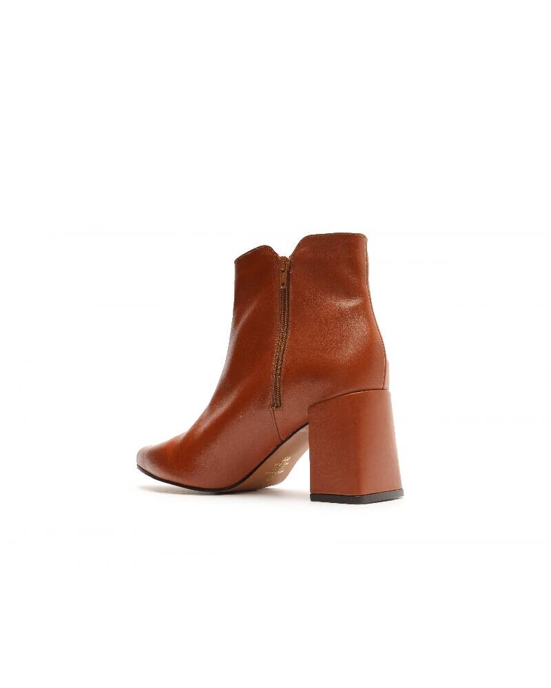 viceversa BOTA MARRON CORTA CLASICA CON CIERRE DORADO Rebajas online